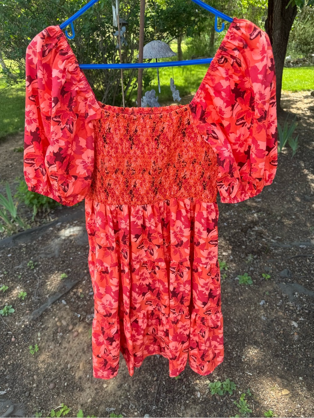 Easel Orange Floral Dress | Size Small - NWT